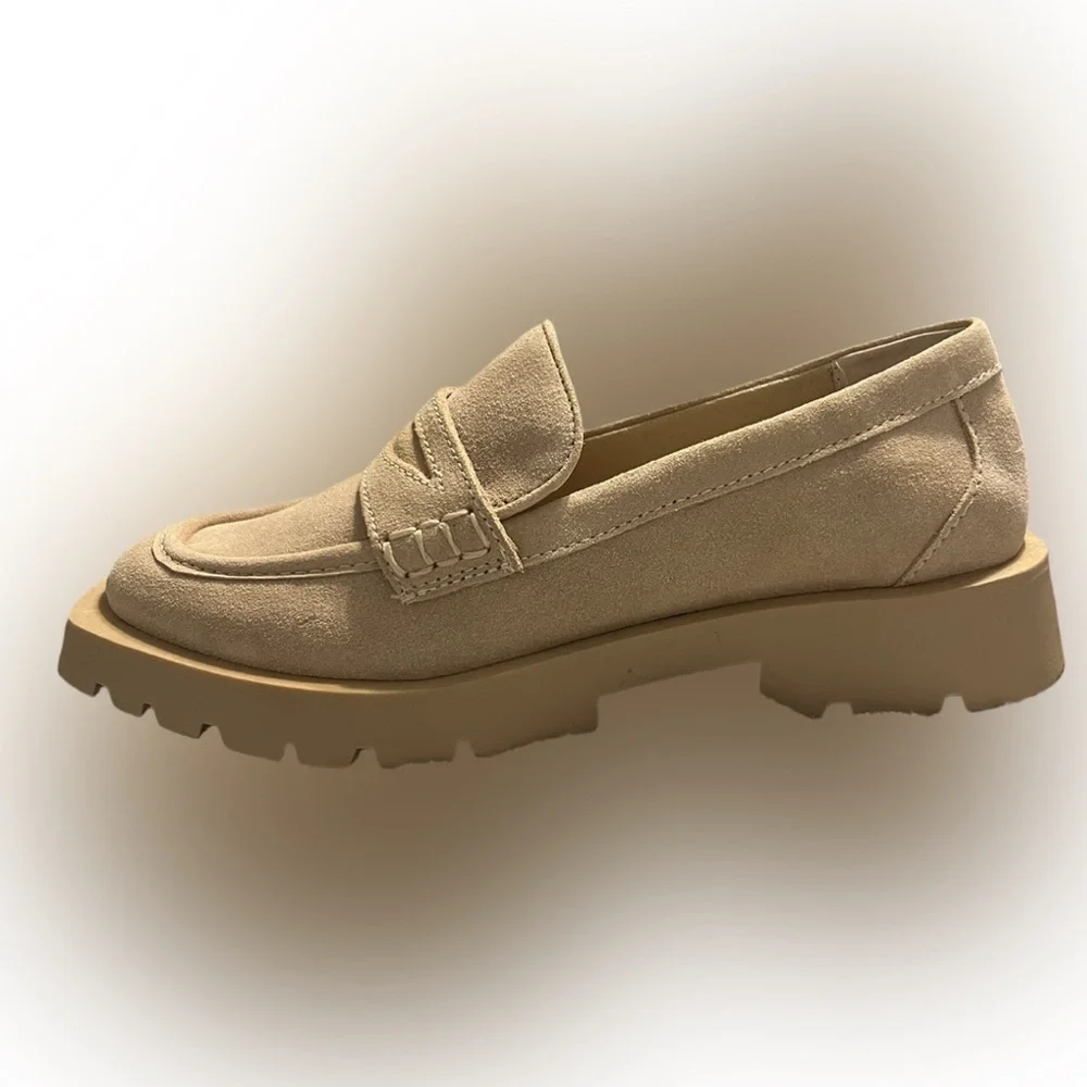 Dolce Vita Elias Suede Dune Women’s Loafers Size 6.5 - Picture 3 of 7